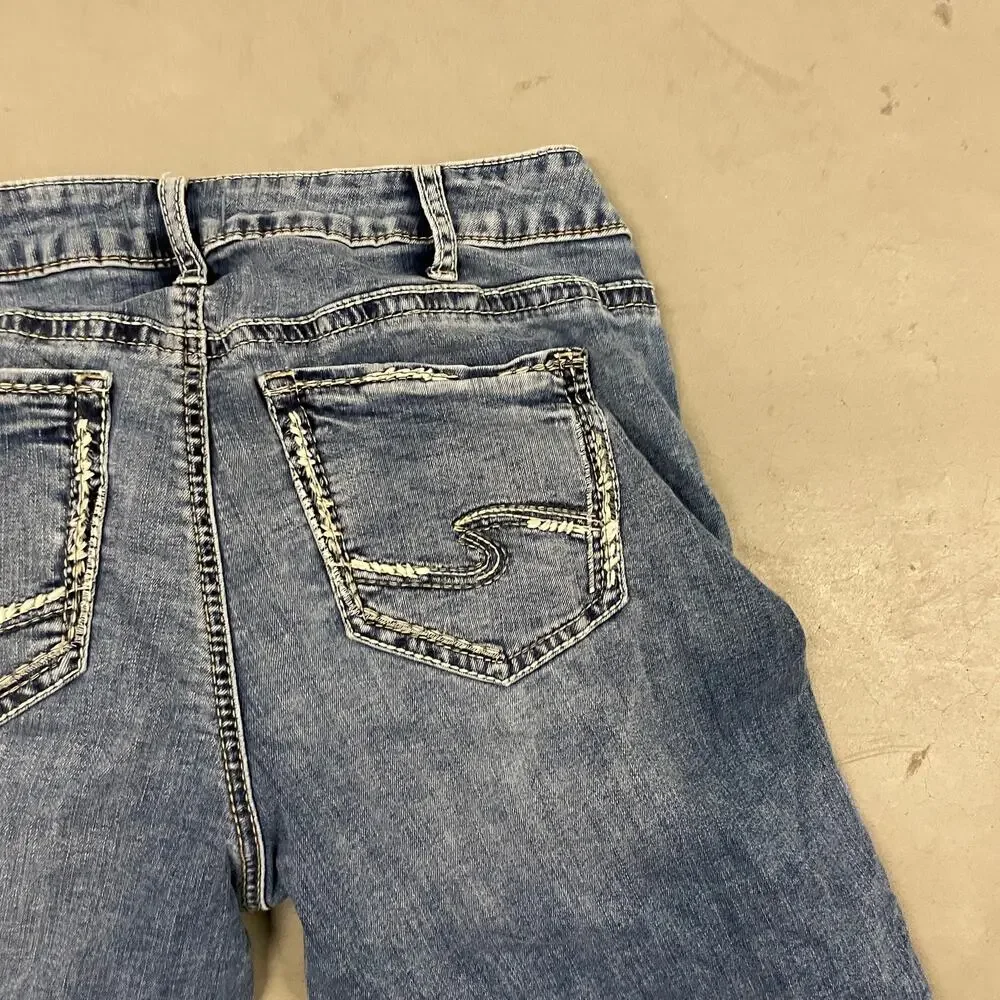 Y2K silver brand western bootcut jeans 34x31